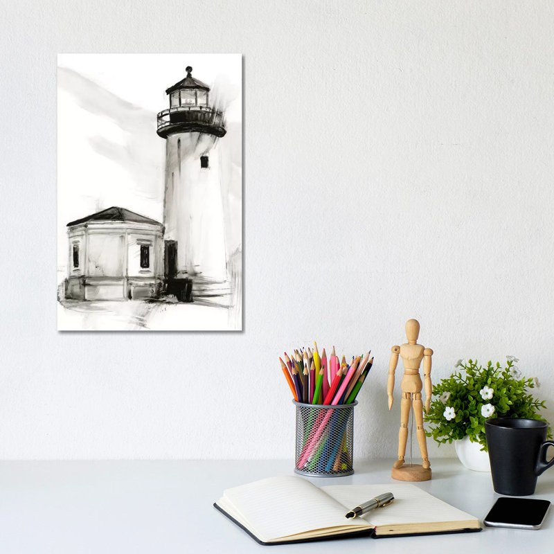 «Rustic Lighthouse II» par Ethan Harper - reproduction d'art, Pas de tapis, Toile tendue, H 12 po x l 8 po x P 0,75 po