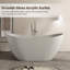 Baignoire de trempage autoportante en acrylique 60 po de couleur grise avec drain chromé 60 po