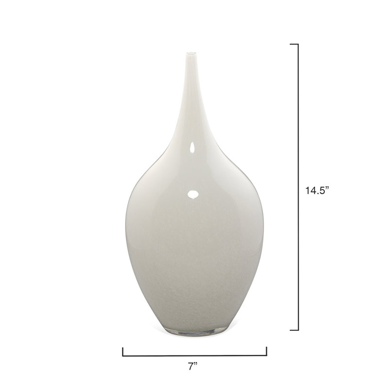 Nymph Handmade Glass Table Vase, White