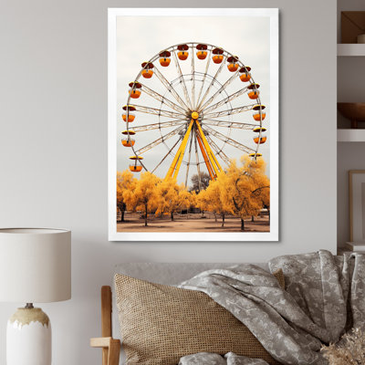 «Yellow Ferris Wheel Circus Dreams», reproduction sur toile