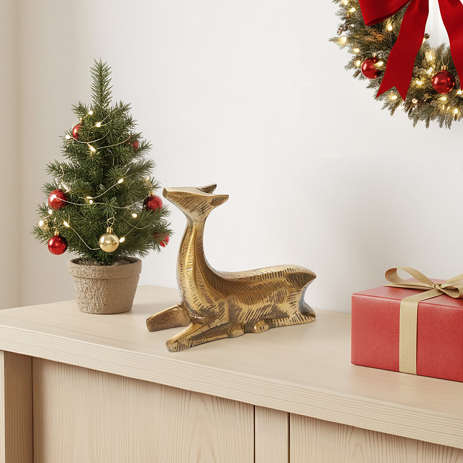 Prancer Reindeer Figurine 8"x 2.5"x 7"