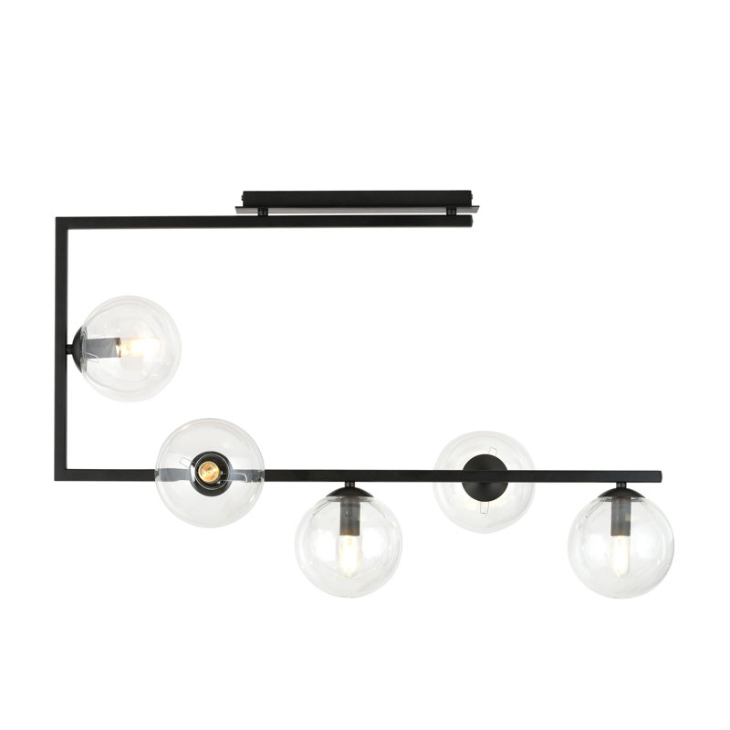 Lierre 5 - Light Geometric Chandelier, Transparent