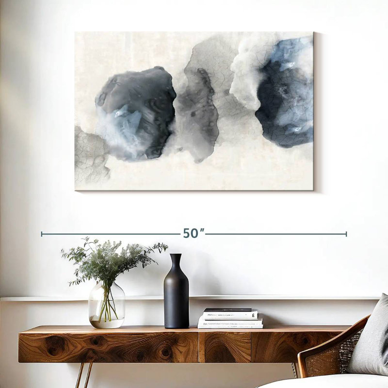 Avery Crackled Blue Rocks, 26" H x 39" W