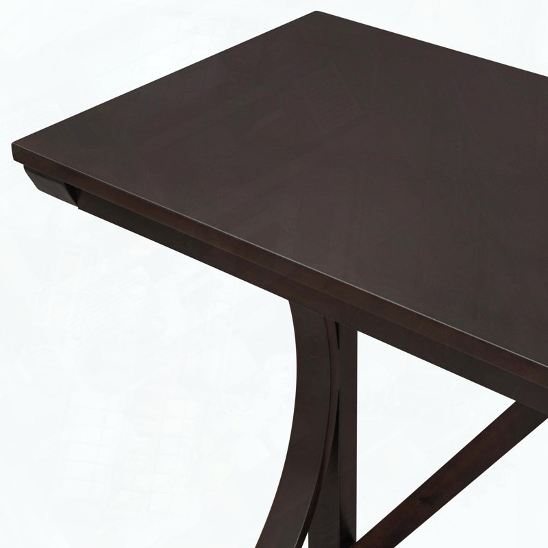 Ensemble de table de salle à manger à hauteur de comptoir Farmhouse avec port USB, Espresso