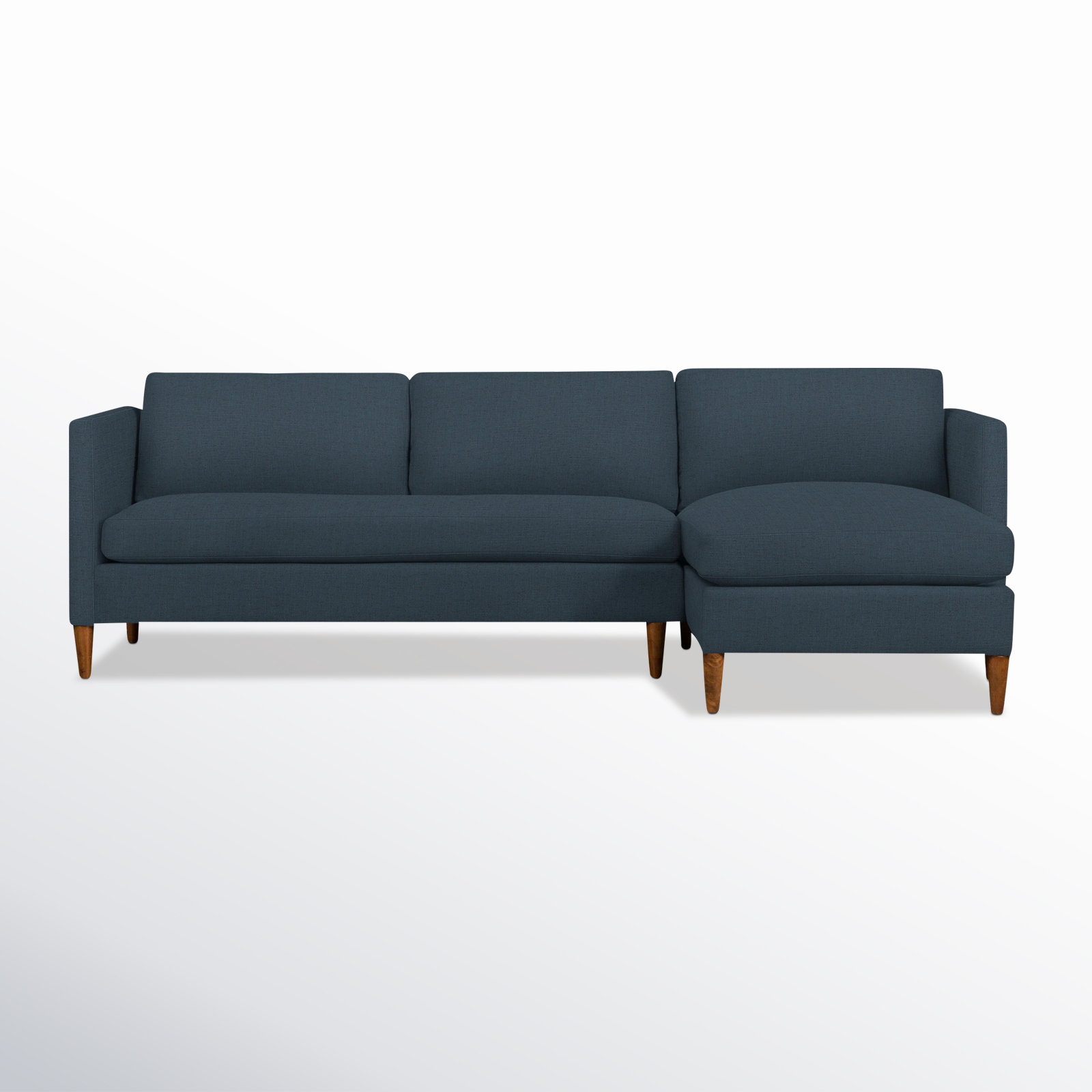 Clifford Chaise Sectional, Right Hand Facing, Nave Bark Performance Distressed Velvet