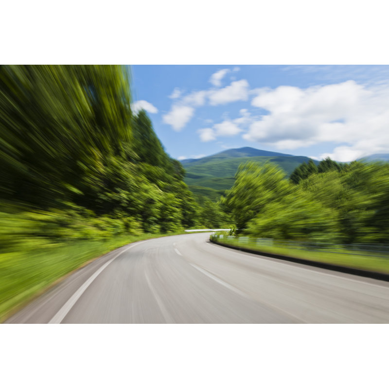 «Speeding Through Forest Road» par Ooyoo, H 12 po x l 18 po