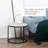 Round Nesting Tables Set Of 2, Stacking Coffee Table Set With Metal Frame For Living Room, Grey