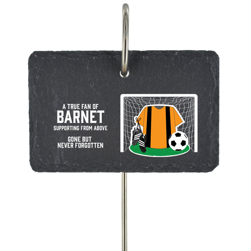 Bodhin Barnet Fan Football Slate Grave Marker Memorial Plaque