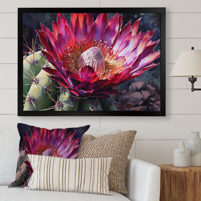 Rynesha " Pink Green Cactus Flower "