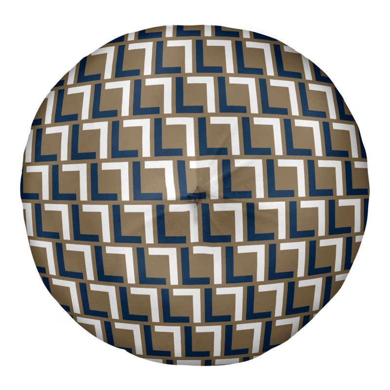 Housse de coussin et insert St Louis, 30'' x 30'', Bleu millénaire / blanc / or nouveau siècle
