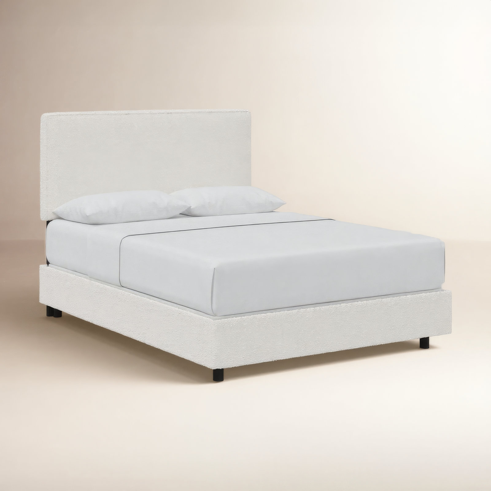 Marquise Upholstered Bed, Classic Snow Boucle, Full