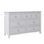 Commode 7 tiroirs en bois massif blanc