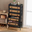 Commode 6 tiroirs, noir-1767798097