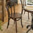 2 - Person Nut-Brown Round Solid Wood Sintered Stone Tabletop Dining Table Set