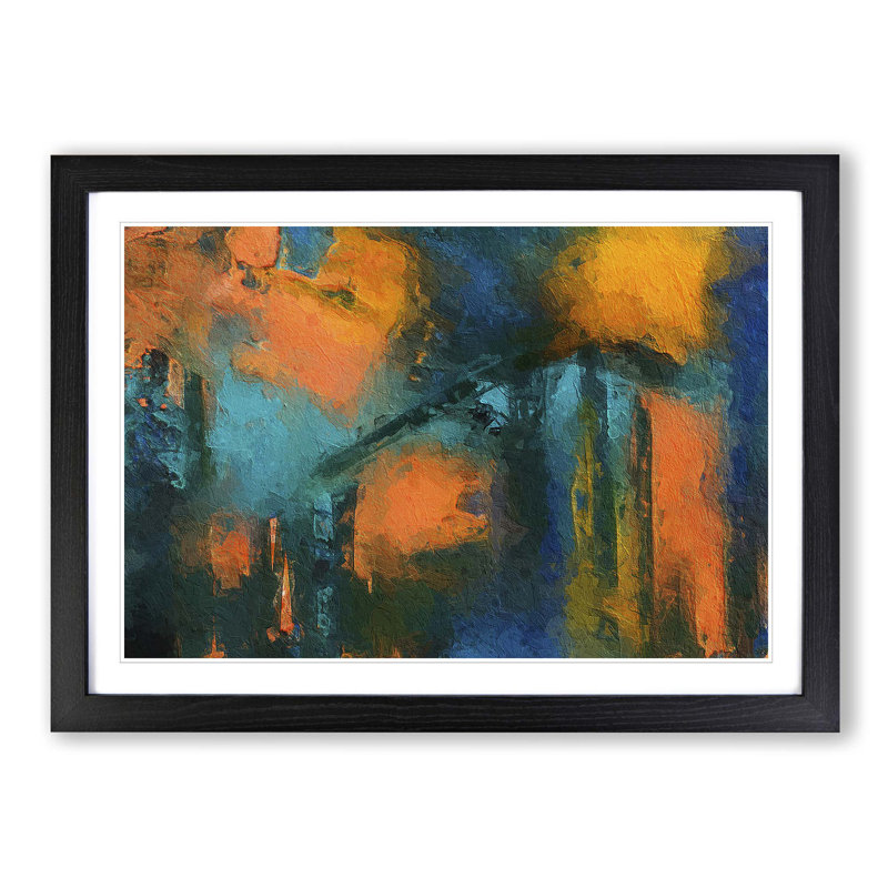 Abstract Vol.59 by S.Johnson - Single Picture Frame Print, 24cm H x 33cm W x 2cm D, Black Framed
