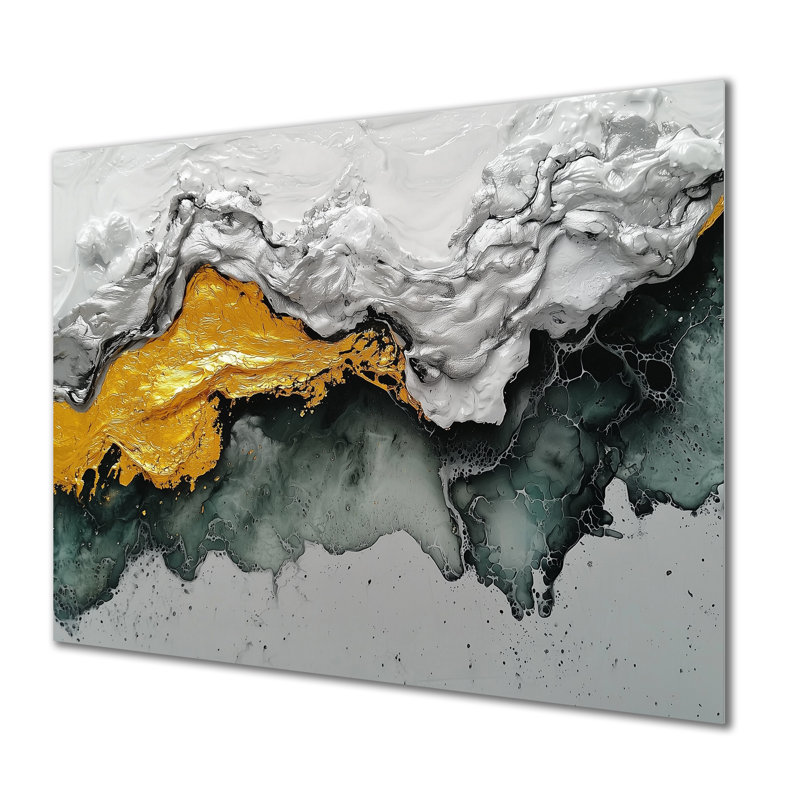 «Tranquil Divide», impression sur métal moderne, art mural moderne en métal, H 16 po x l 32 po