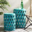 Tables d'appoint de patio en fer léger sarcelle mat, 2 accessoires de patio sarcelle, léger, patio, 2