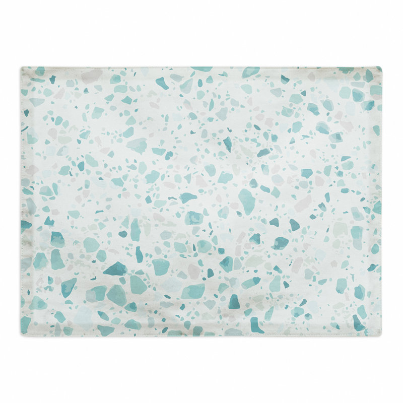Napperon Blue Terrazzo, Bleu