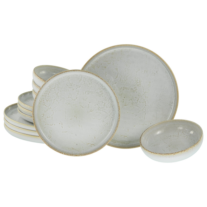 Uno Piece Stoneware Dinnerware Set - Service for 4