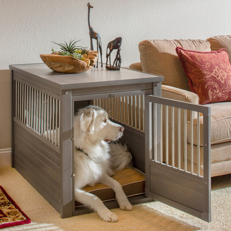 Southwick ECOFLEX XL Furniture Style Dog Crate in Gray, X-Large (30.9" H x 27.6" W x 42.5" D), Gray