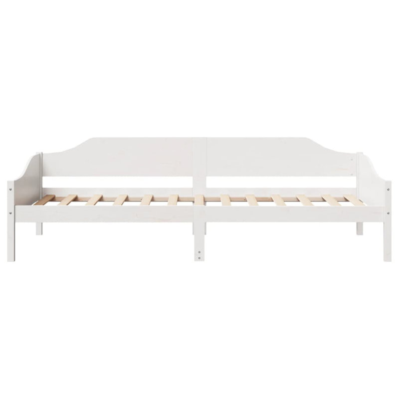 Aafke Solid Wood Bed, 62cm H x 207.5cm W x 87cm D, White
