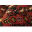 Tapis unique en laine noué à la main de style années 2010 de 3 pi 6 po x 4 pi 9 po noir / jaune / rouge Mittler