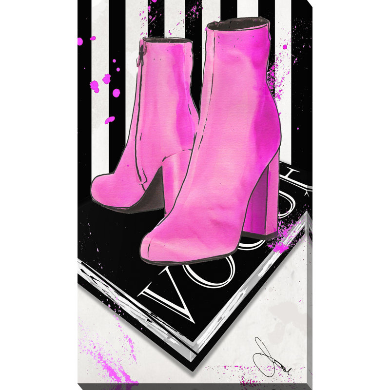 " These Boots By Coco 2 ", 48" H x 28" W x 1.5" D, Wrapped Canvas