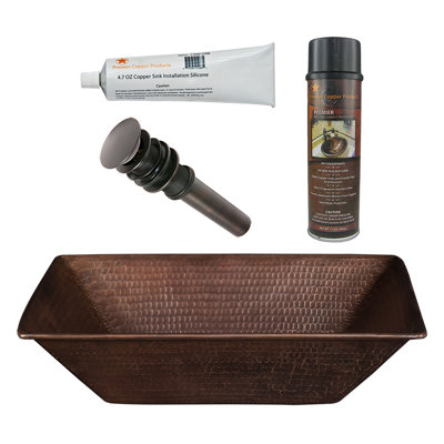 Ensemble de lavabo et de drain pour salle de bain Premier Copper Products BSP5_VREC17WDB-P