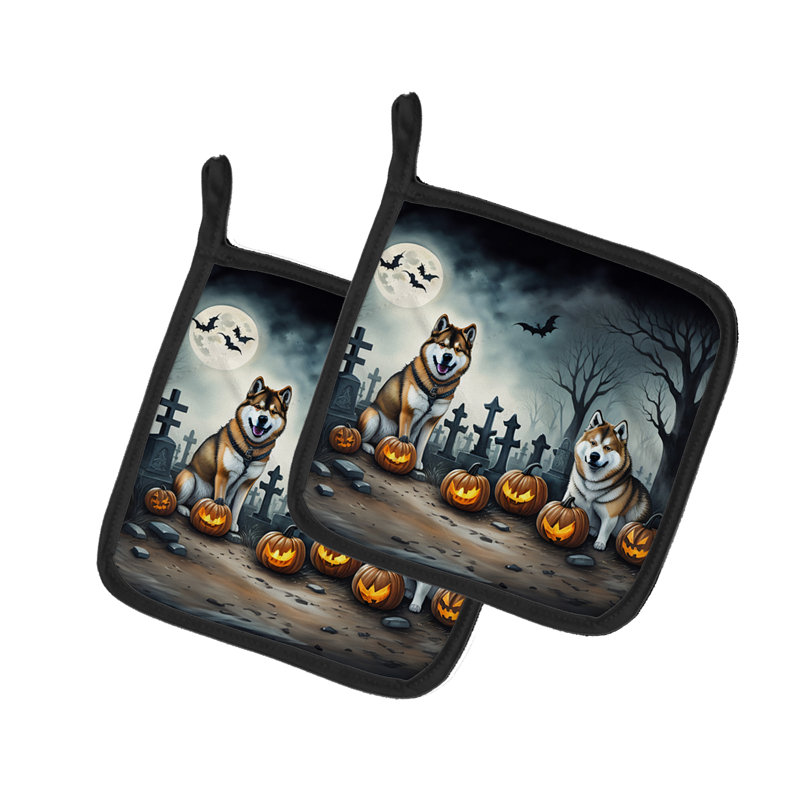 Paire de poignées Akita Spooky Halloween