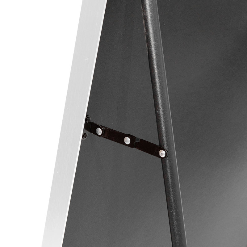 Miroir pleine grandeur en métal blanc, 65,02 po x 22,03 po