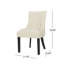 2 chaises de salle à manger beige - Design contemporain avec capitonnage sans couture à losanges et pieds fuselés stables