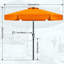 Carmilla 230cm Tilt Market Parasol-117182500