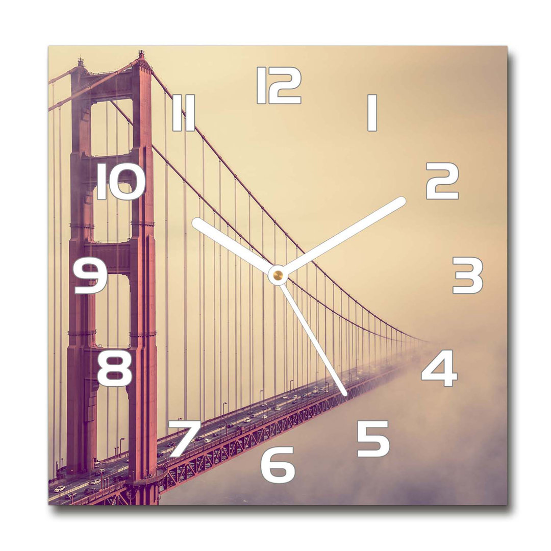 Analoge Wanduhr San Francisco Bridge 60 cm Geräuschlos