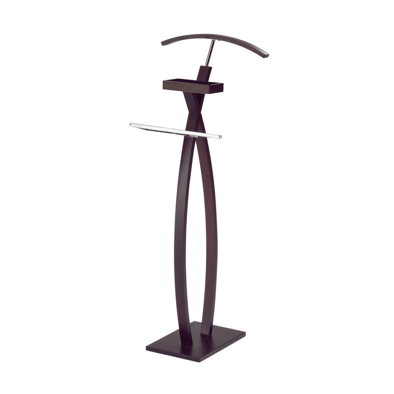 18" Wide Freestanding Valet Stand with Storage