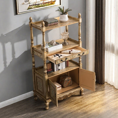Elegant painted multi-functional bookcase