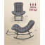 Chaise berçante d'extérieur, fauteuil Papasan, repose-pieds extensible, coussin amovible, pour le salon, patio, gris-1424189197