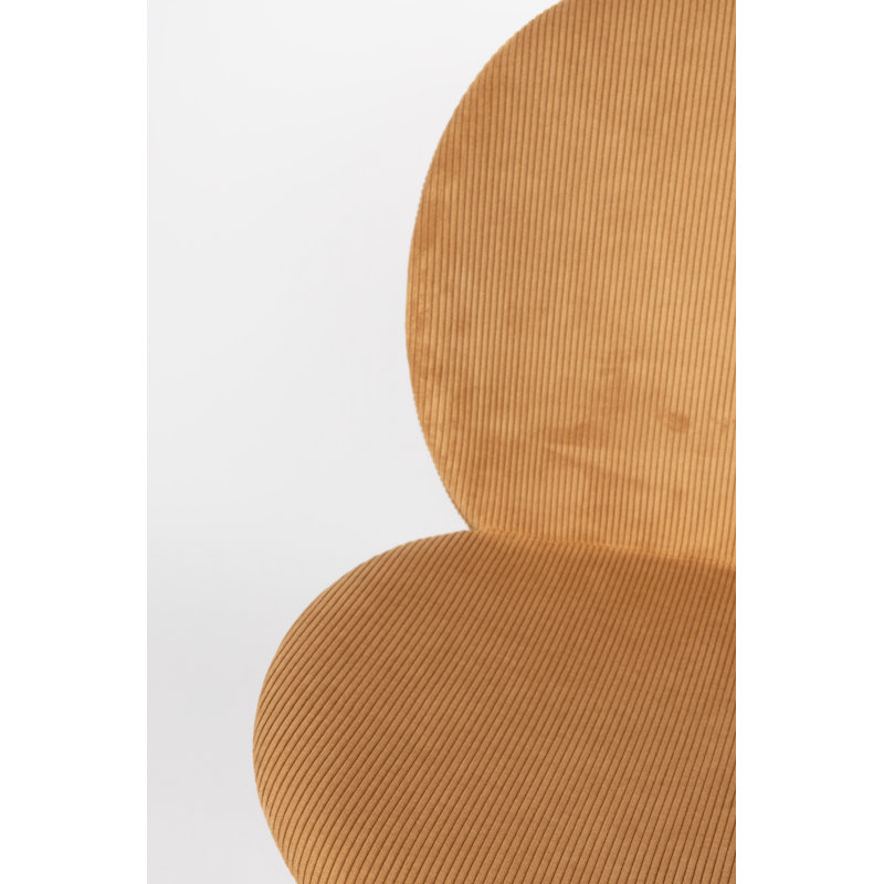 Bonnet Upholstered Dining Chair, Yellow