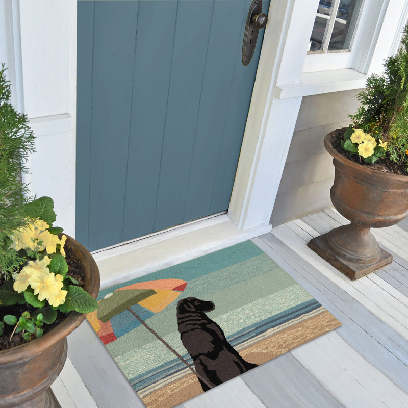 Sawbridgeworth No Pattern And Not Solid Color Polyester Kitchen Mat, Rectangle 2'6" x 4'