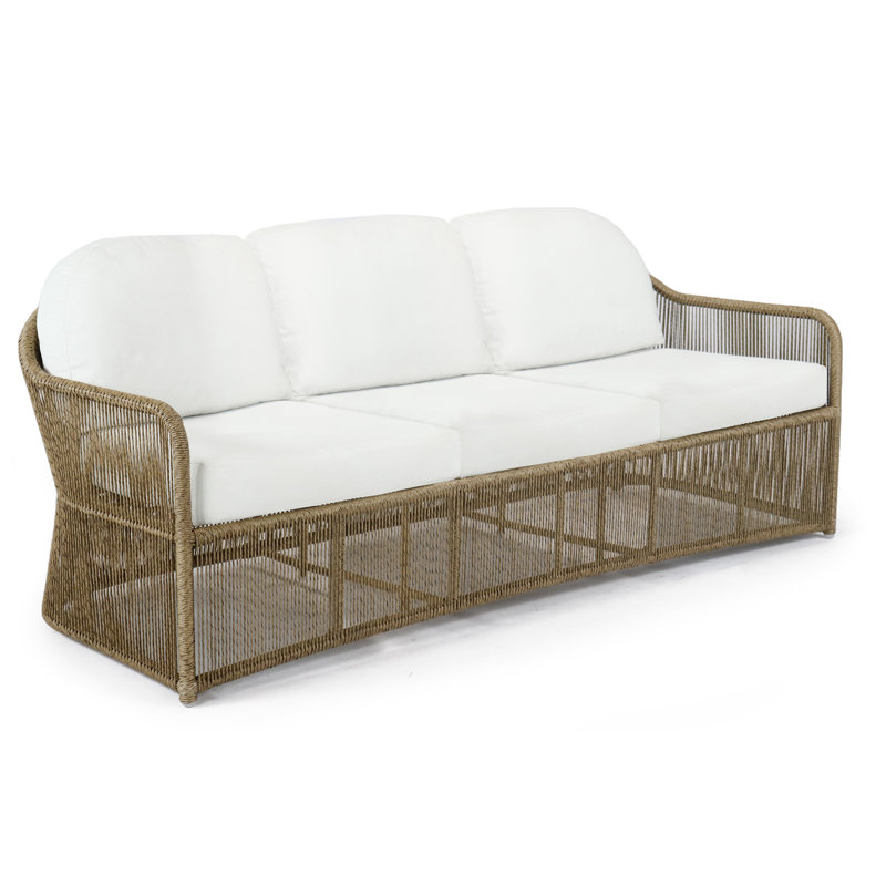 Calixto Outdoor 3 - Seat Patio Sofa, Spectrum Graphite Sunbrella® Plainweave
