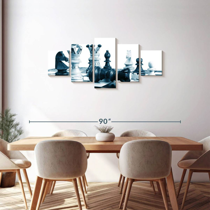 Chess, 30" H x 68" W