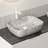 19'' Volakas White Marble Pattern Ceramic Bathroom Sink, Durable And Stain-Resistant For Modern Bathrooms