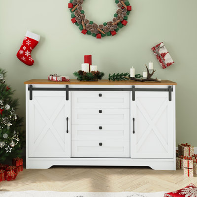 Buffet de cuisine avec armoire de rangement 55 po