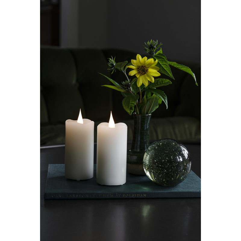 Unscented Flameless Battery Candle, 10cm H x 5cm W x 5cm D, 2