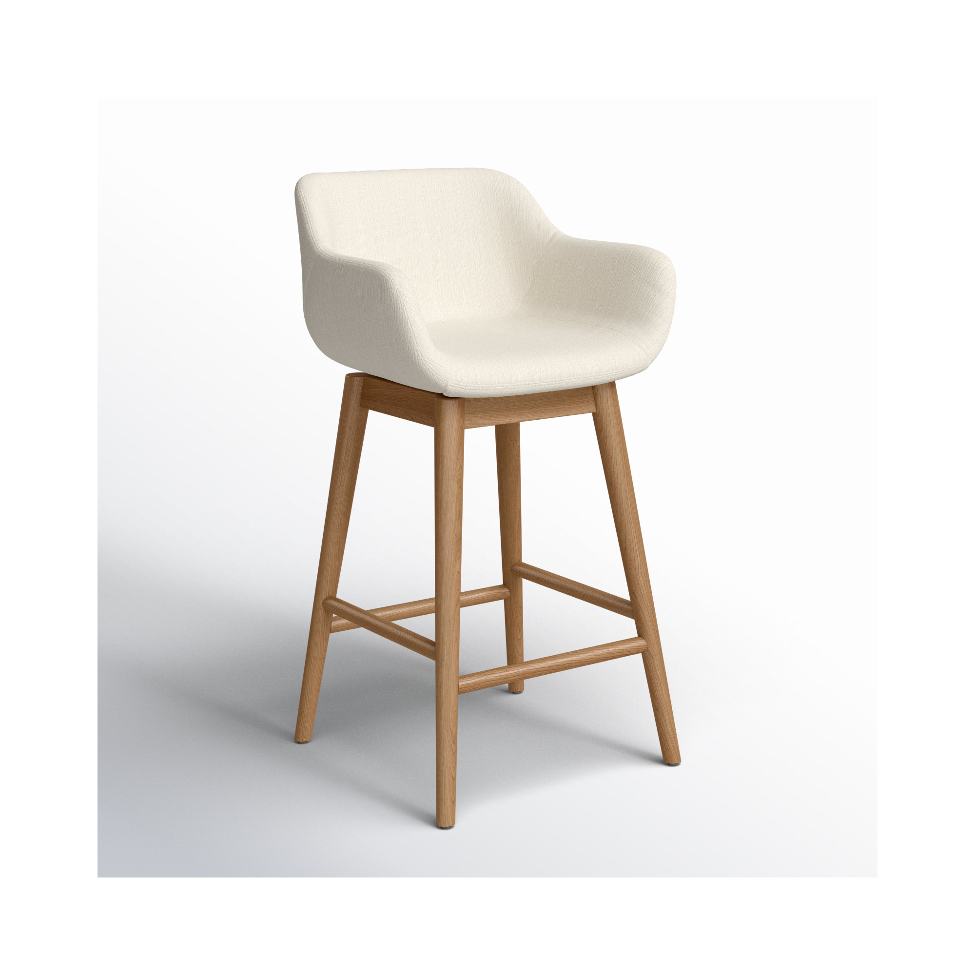 Bahari Swivel Stool-Kerbey Ivory-Counter, Counter Stool (26.50” Seat Height)