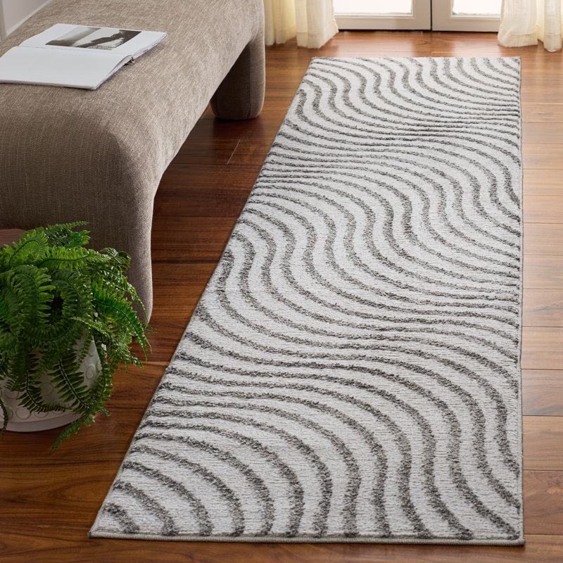 Tapis d'intérieur abstrait Wave Performance, Tapis de couloir 2 pi 2 po x 9 pi