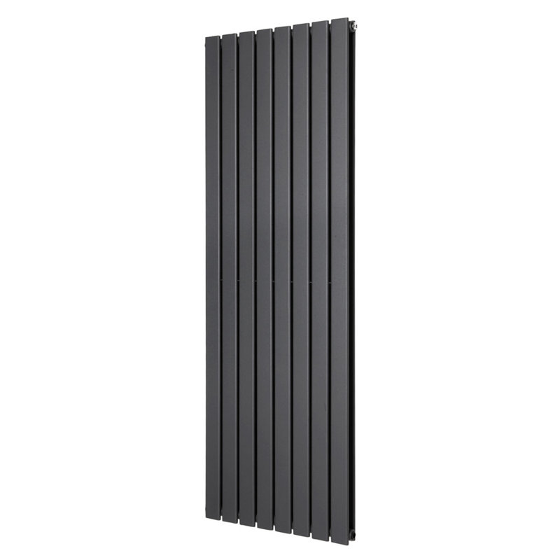 Shonna Vertical Double Flat Panel Radiator, Anthracite, 160cm H x 54.4cm W