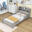 Lit plateforme simple en bois avec éclairage à DEL intégré et rangement-1841611576-1841611578