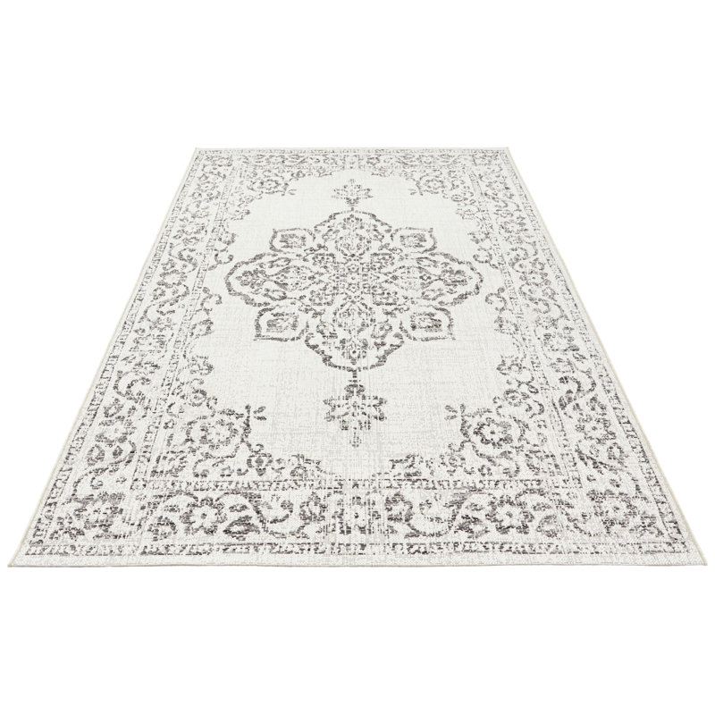 Beach Flatweave Cream/Grey Rug, Rectangle 240 x 340cm