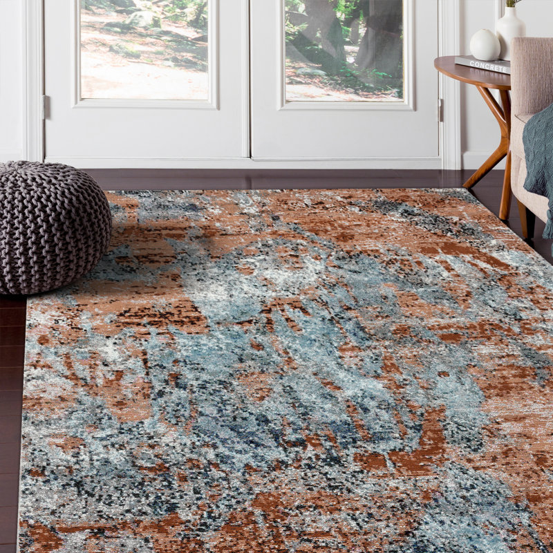 Abstract Indoor Rug, Rectangle 7'9" x 9'6"