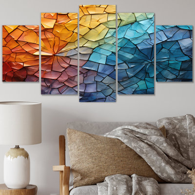 " Colorful Mosaic II " 5 - Pieces